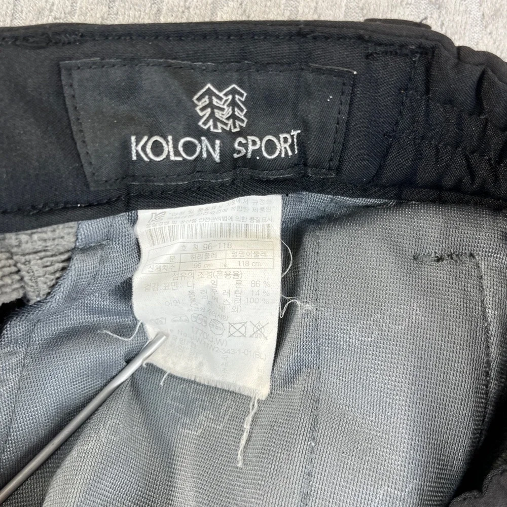 Kolon Sport Black‎ Insulated snowboard Ski Pants Men 36 Waterproof winter sports